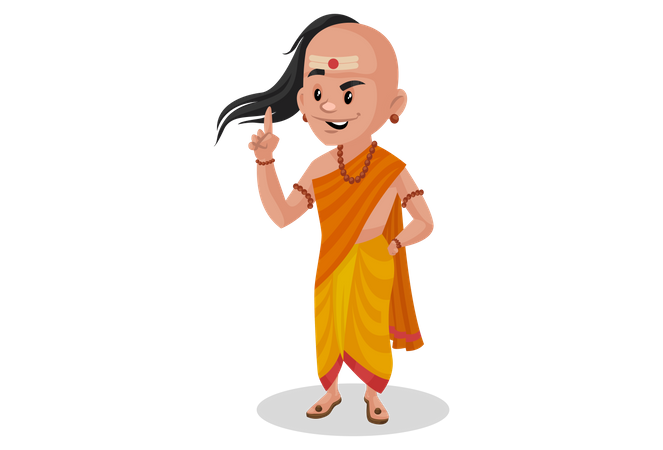 Chanakya with idea  Illustration