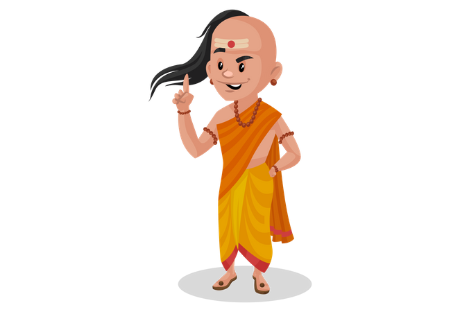 Chanakya with idea  イラスト