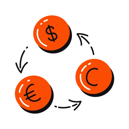 Échange de devises  Illustration