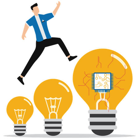 Change idea Business transformation management  Illustration