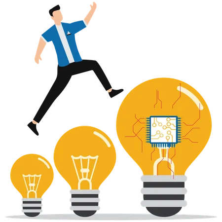 Change idea Business transformation management  Illustration