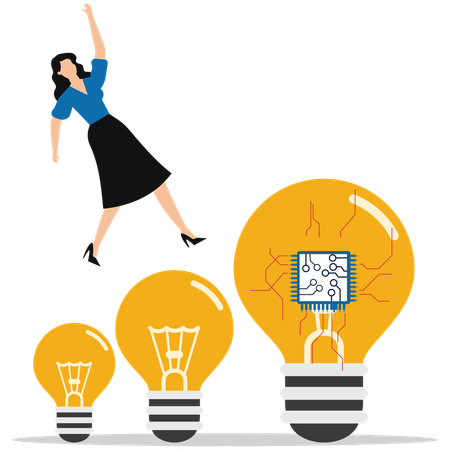 Change idea Business transformation management  Illustration