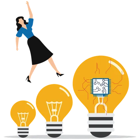 Change idea Business transformation management  Illustration