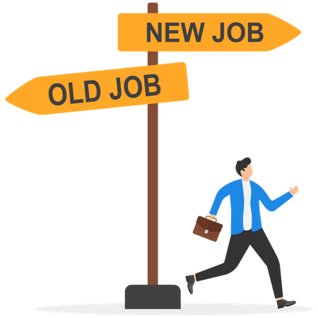 Change to a new job  Illustration