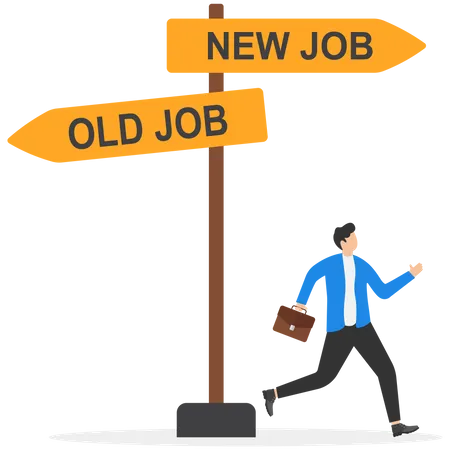 Change to a new job  Illustration