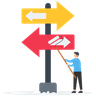 illustrations of change direction