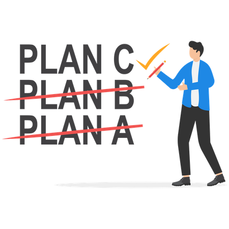 Changement de stratégie des plans d'affaires  Illustration