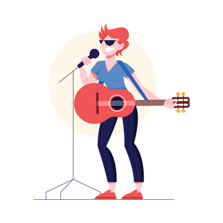 Chanteur  Illustration