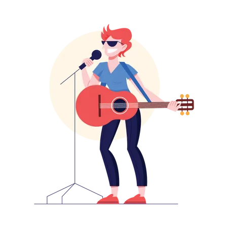 Chanteur  Illustration