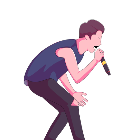 Chanteur masculin  Illustration