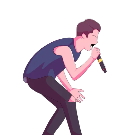 Chanteur masculin  Illustration