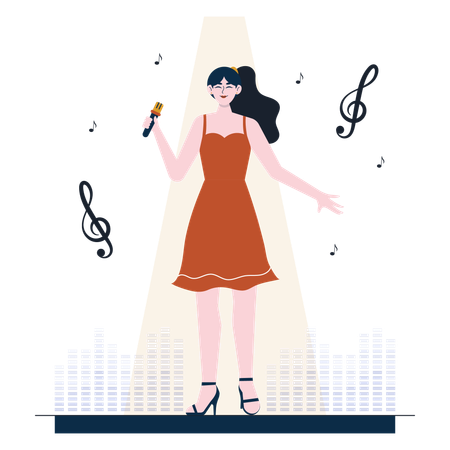 Chanteuse  Illustration