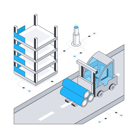 Chantier de construction  Illustration