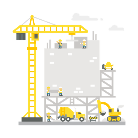 Chantier de construction  Illustration