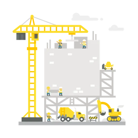 Chantier de construction  Illustration