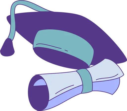 Chapeau de remise de diplôme  Illustration