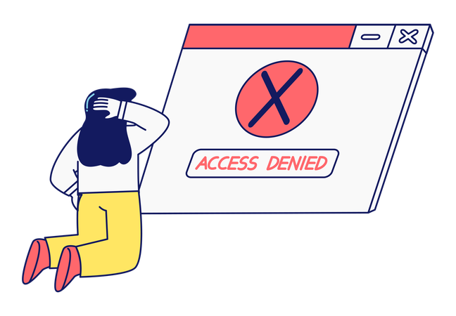 Character Facing Access Denied  Illustration