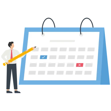 Character planning and organizing schedule  Illustration