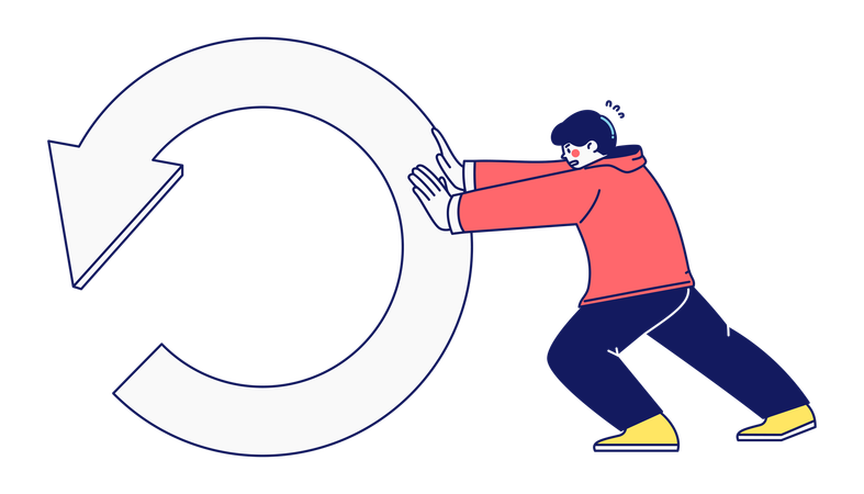 Character Pushing Refresh  Illustration  Illustration