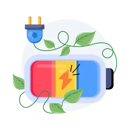 Chargeable Battery  Illustration