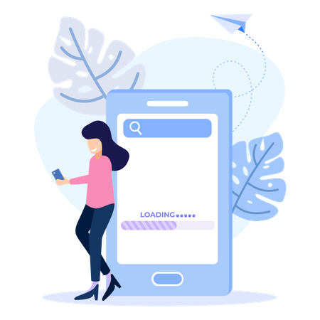 Chargement mobile  Illustration