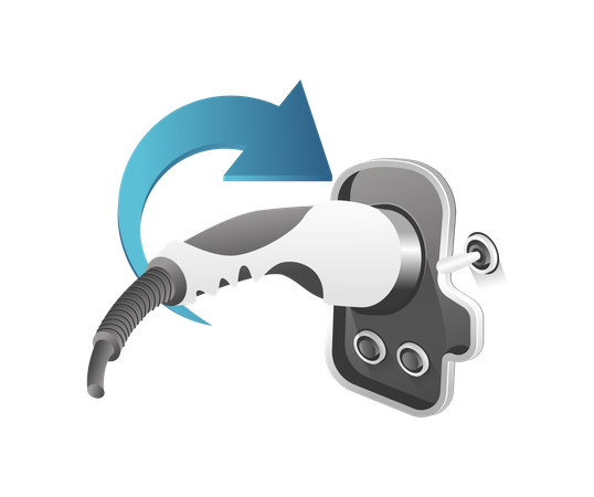 Charging electric car Illustration
