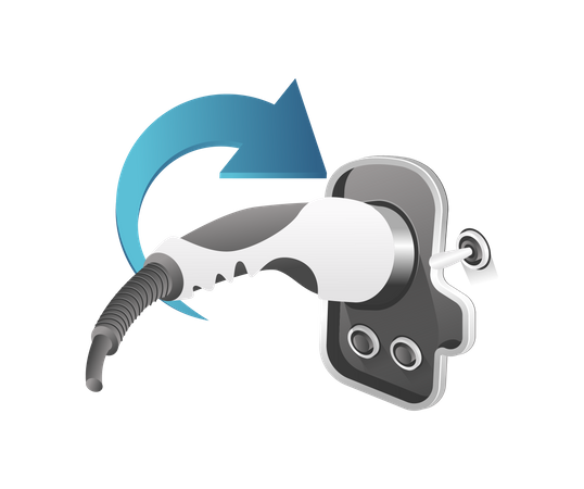 Charging electric car  Illustration
