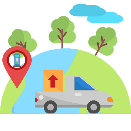 Charging Point Location  Illustration