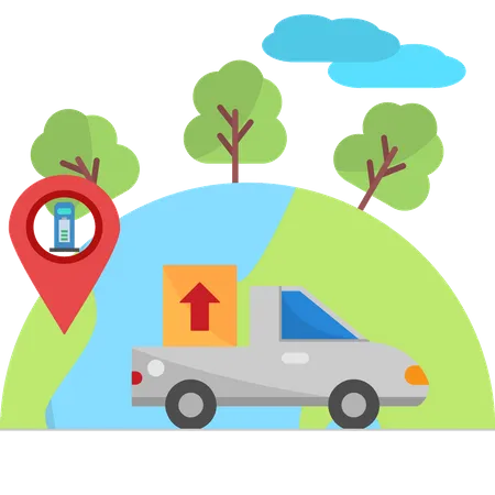 Charging Point Location  Illustration