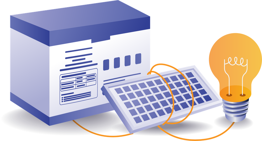 Charging solar panel  Illustration