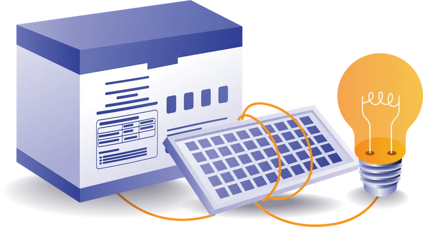 Charging solar panel  Illustration