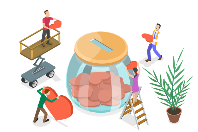 Charitable Donation  Illustration