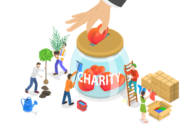 Charity and Philanthropy Illustration