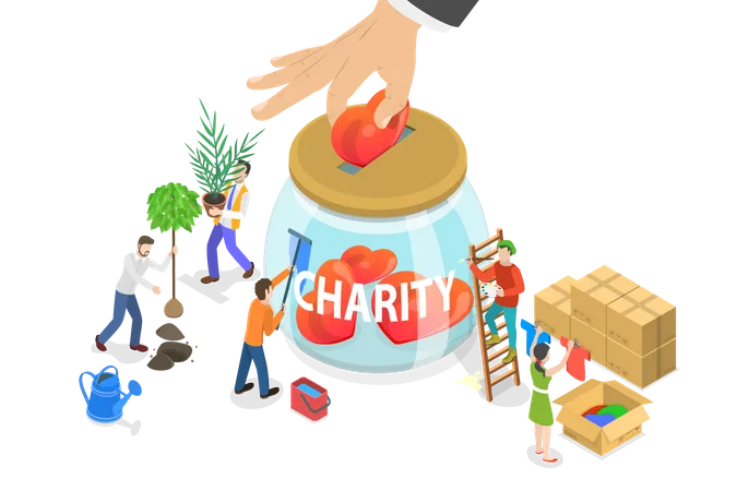 Charity and Philanthropy  Illustration