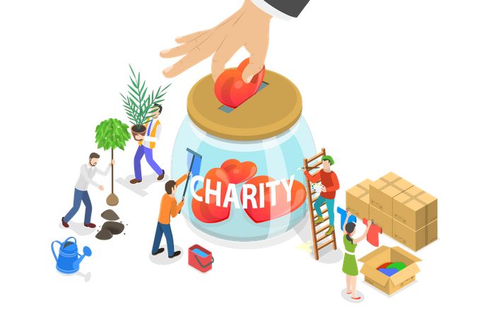 Charity and Philanthropy  일러스트레이션