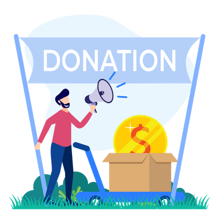 Charity donation  Illustration