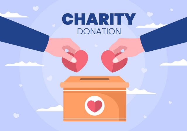 Charity donation  Illustration