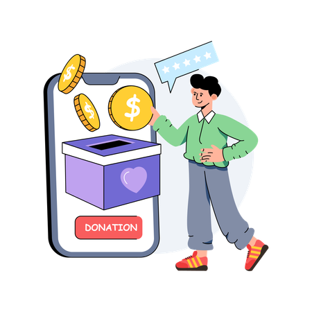 Charity fundraising application  Illustration