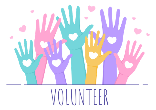 Charity volunteers Illustration
