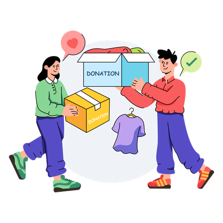 Charity Volunteers  Illustration