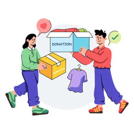 Charity Volunteers  Illustration