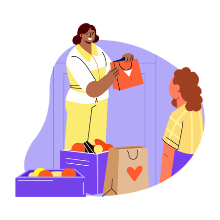 Charity Worker  Illustration