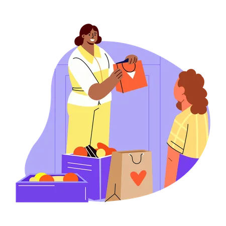 Charity Worker  Illustration