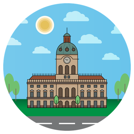 Charlottenburg Palace Belin Germany  Illustration