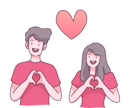 Beau couple  Illustration