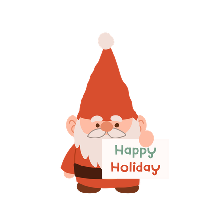 Charming cartoon Christmas gnome  Illustration