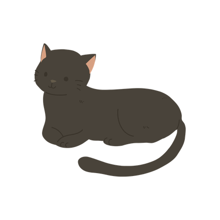 Charming cat  Illustration