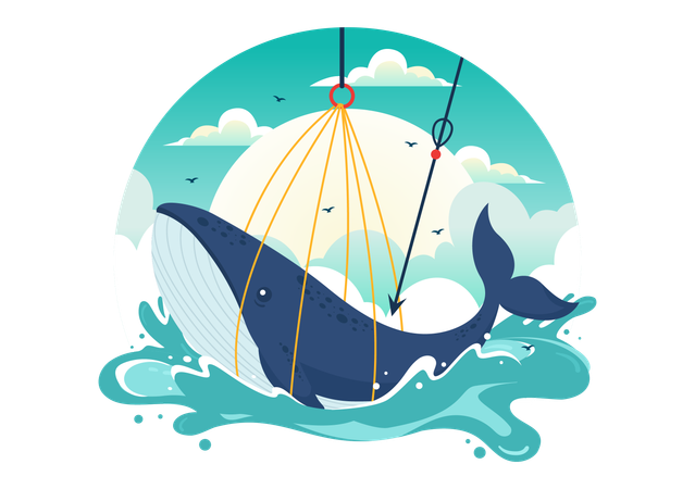 Chasse à la baleine  Illustration