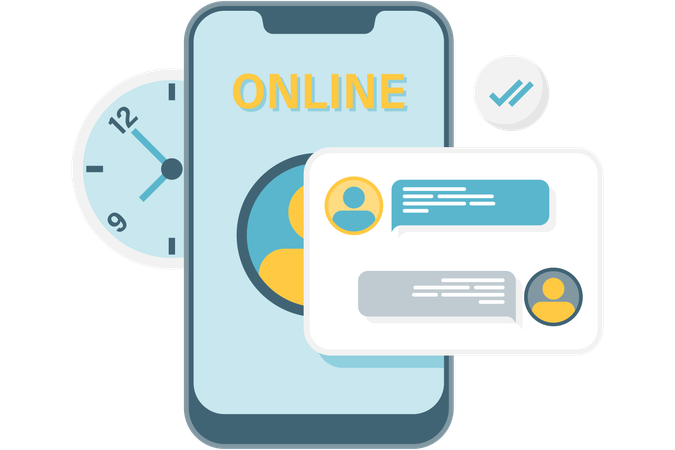 Chat application interface  Illustration