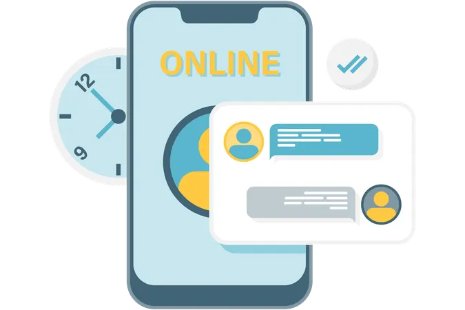 Chat application interface  Illustration